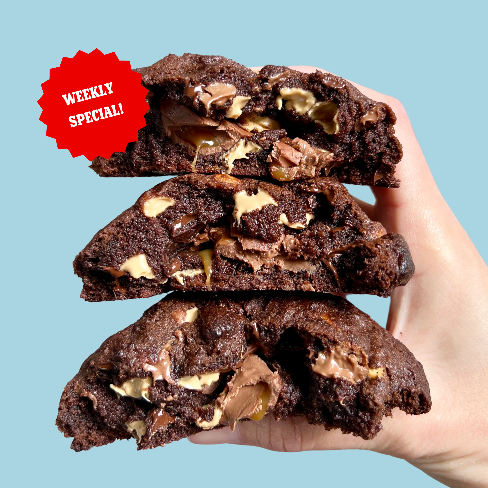 CHOC CARAMEL BROWNIE