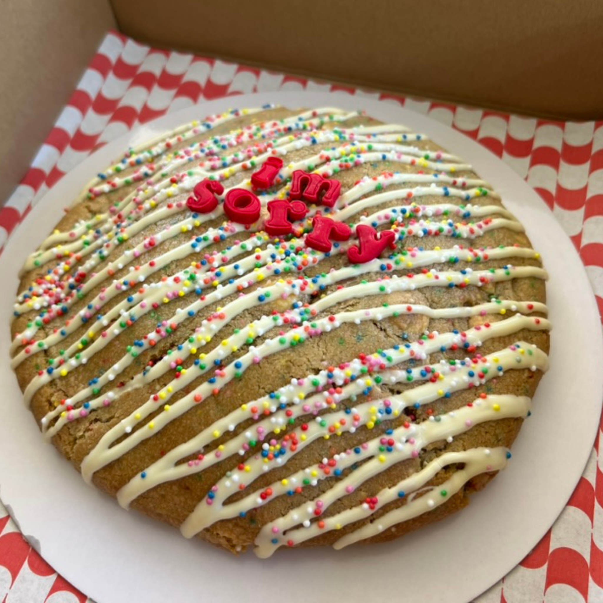 CUSTOM TEXT - COOKIE CAKE